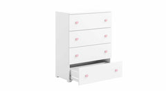 Comoda Emily alba - manere roz