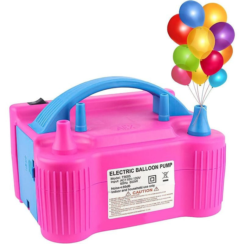 Pompa electrica umflat baloane 2 orificii umflare simultana mod automatmanual putere 600w
