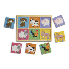 Primul meu puzzle eco din lemn Prieteni de la Ferma - Melissa & Doug