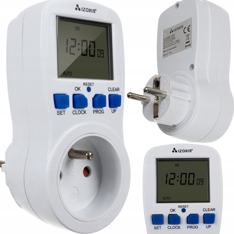 Priza programabila digital cu ecran LCD Timer afisaj 24/12 ore