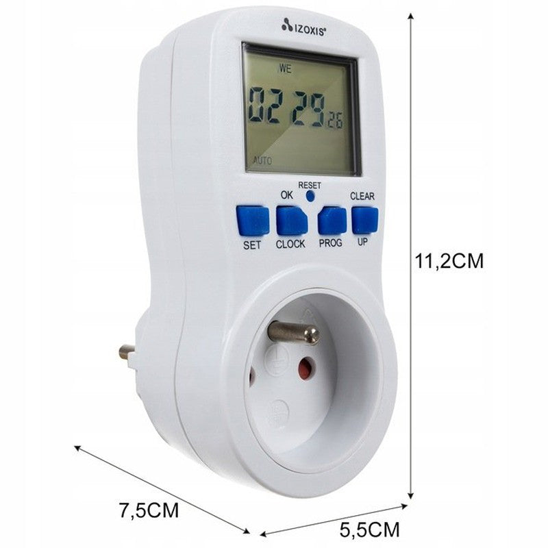 Priza programabila digital cu ecran LCD Timer afisaj 24/12 ore