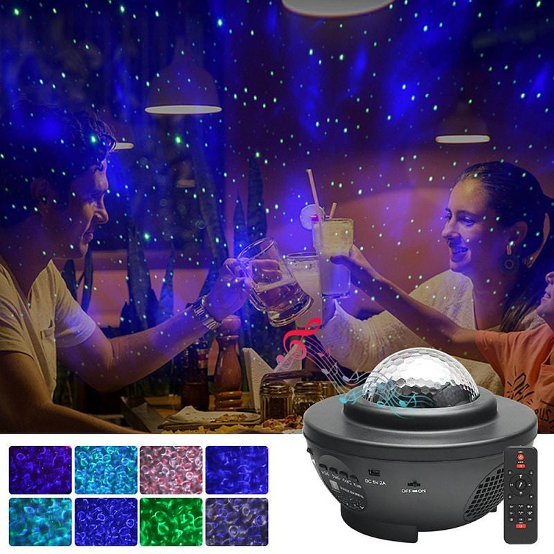 Proiector LED Starry Galaxy Bluetooth cu Difuzor Muzical si Telecomanda