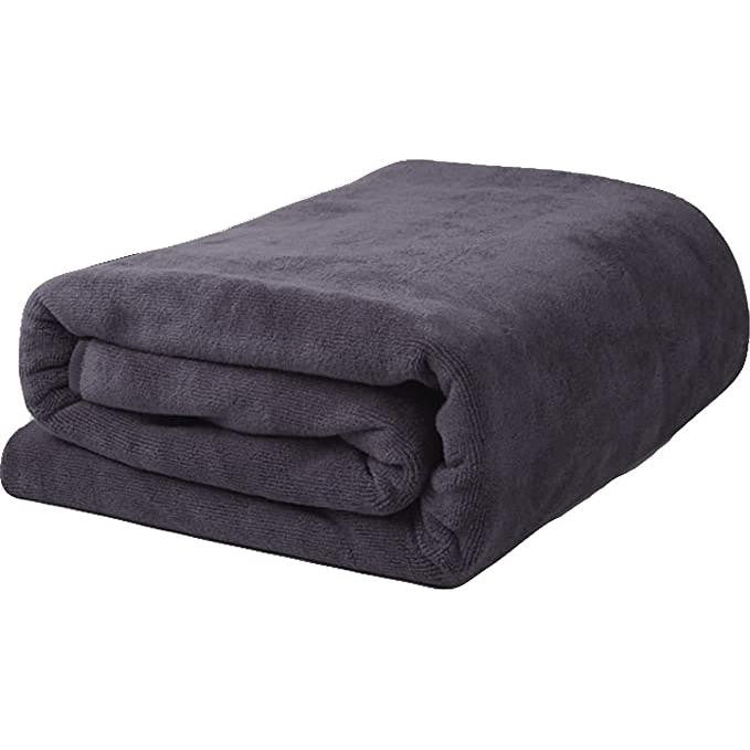 Prosop din microfibra super absorbant cu uscare rapida 100 - 50 cm culoare Gri