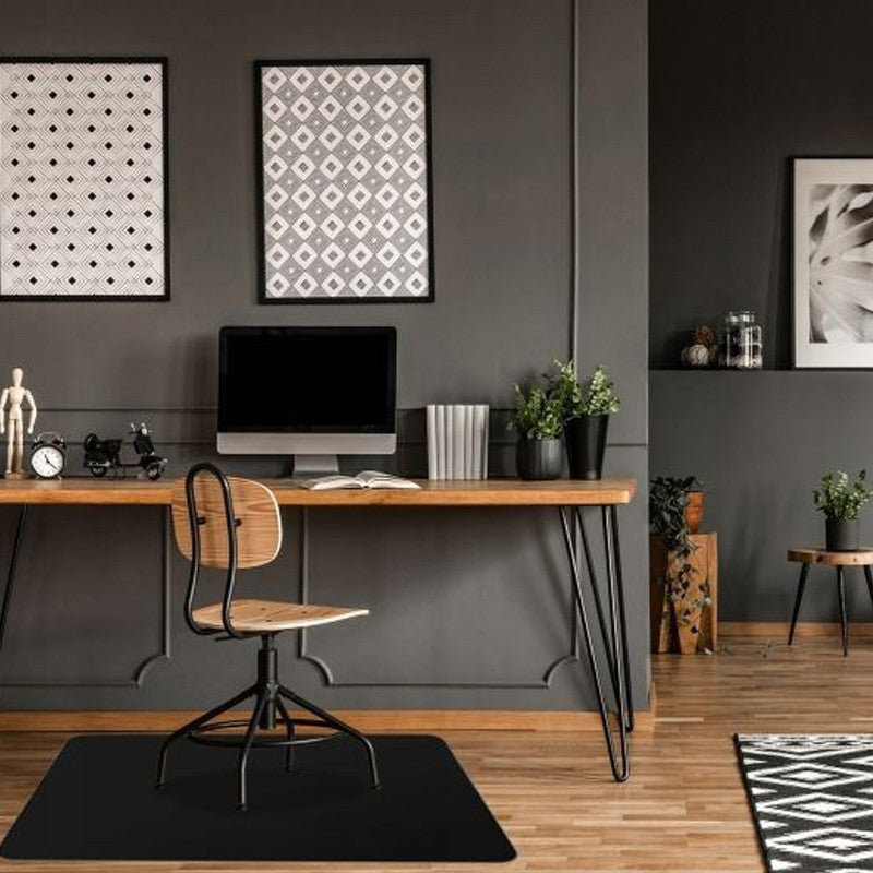 Protectie pentru pardoseala 140x100 cm efect oglinda culoare neagra