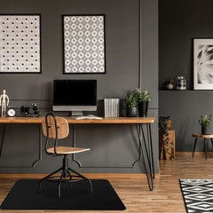 Protectie pentru pardoseala 140x100 cm efect oglinda culoare neagra
