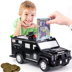 Pusculita electronica masina de politie cod pin amprenta monede si bancnote negru