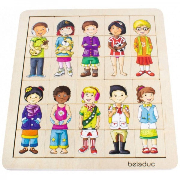 Puzzle amesteca si potriveste Copiii lumii - Beleduc