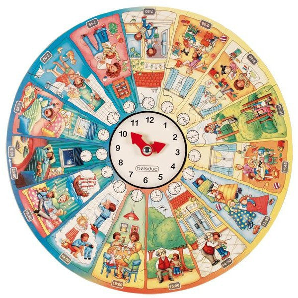 Puzzle circular Invata ceasul Beleduc