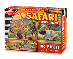 Puzzle de podea Safari Melissa and Doug 100 piese