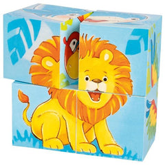 Puzzle din cuburi Animale Salbatice