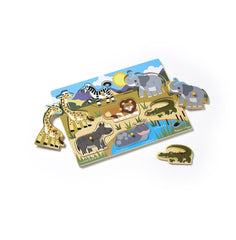 Puzzle din lemn Animalele safari