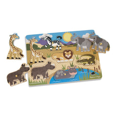 Puzzle din lemn Animalele safari