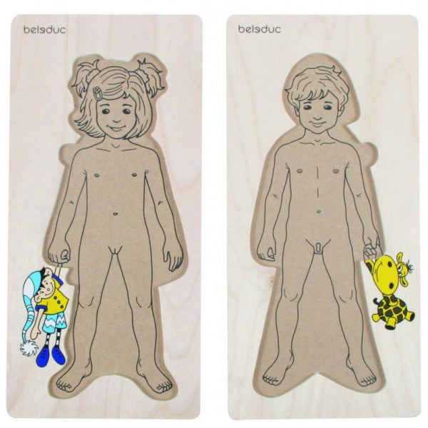 Puzzle lemn Imbracam copiii Beleduc