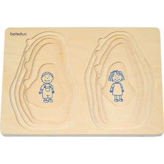Puzzle stratificat Bunica si Bunicul Beleduc