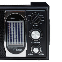 Radio de birou retro 11 benzi difuzor 80 mm alimentare duala leotec
