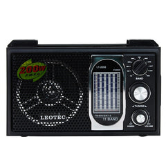 Radio de birou retro 11 benzi difuzor 80 mm alimentare duala leotec