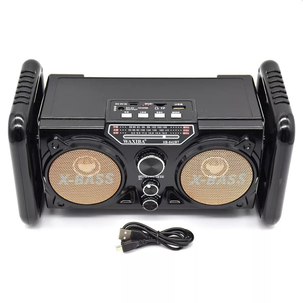 Radio portabil cu bluetooth reincarcabil usb mp3 slot tf antena telescopica