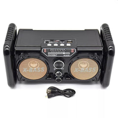 Radio portabil cu bluetooth reincarcabil usb mp3 slot tf antena telescopica