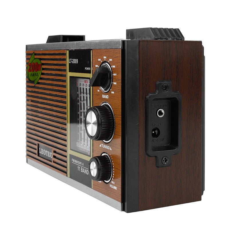 Radio retro 11 benzi frecventa jack 3.5 mm led control volum leotec