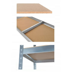 Raft metalic 180x90x40 cm 5 nivele maxim 875 kg cadru otel zincat picioare anti-derapante