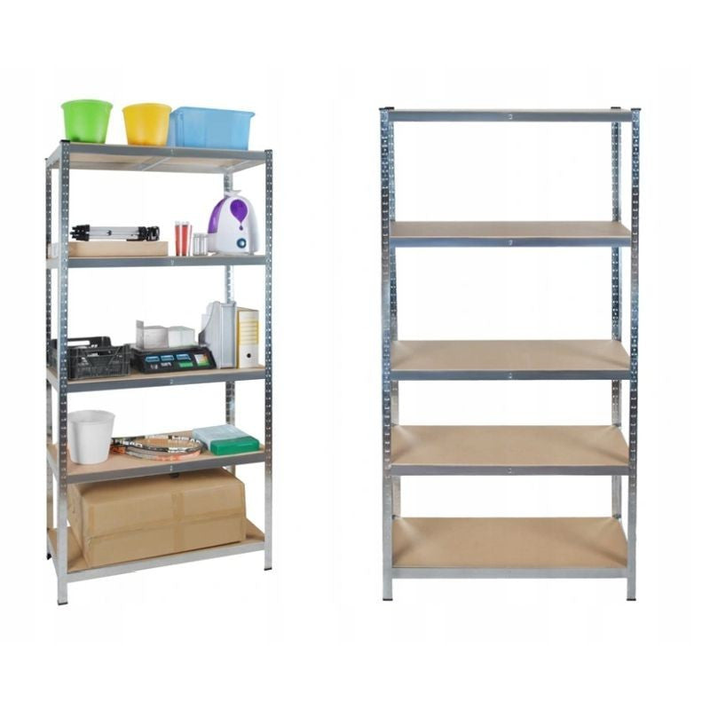 Raft metalic 180x90x40 cm 5 nivele maxim 875 kg cadru otel zincat picioare anti-derapante