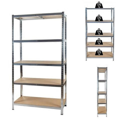 Raft metalic 180x90x40 cm 5 nivele maxim 875 kg cadru otel zincat picioare anti-derapante