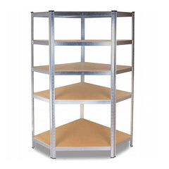 Raft metalic de colt cu 5 nivele 180x90x30 cm sarcina maxima 875 kg