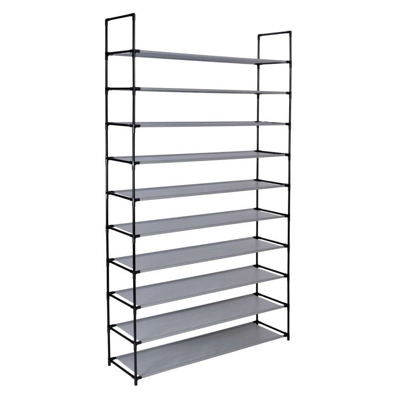 Raft organizator incaltaminte 50 perechi 10 nivele cadru metalic 100-28-175 cm