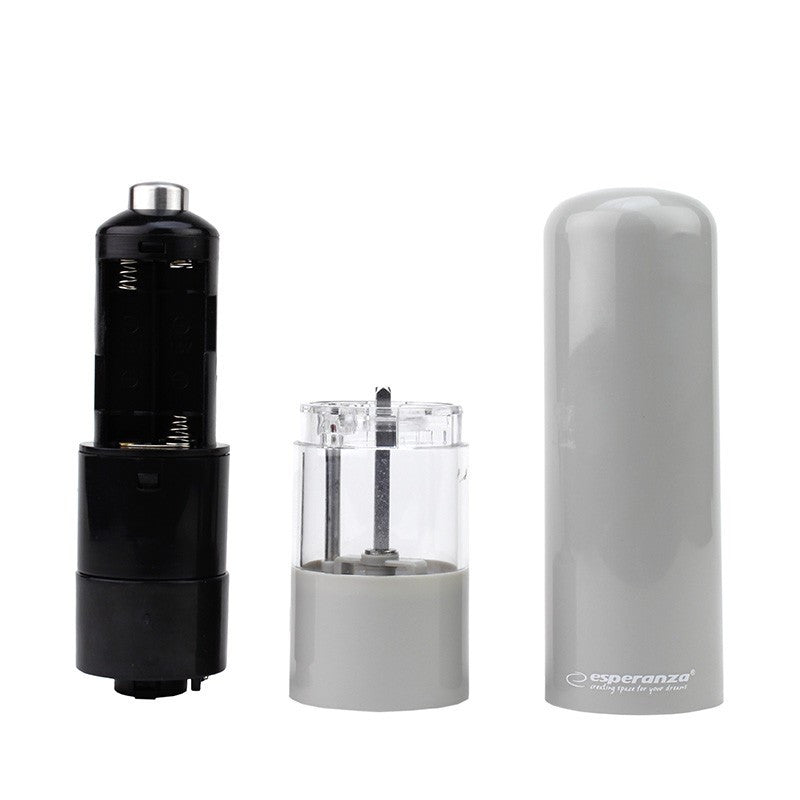 Rasnita electrica pentru piper cu lumina led esperanza malabar culoare gri