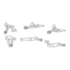 Roata dubla pentru exercitii saltea manere antiderapante diametru 17.5 cm