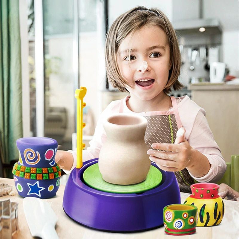 Roata olarului pentru copii 2 viteze Lut Vopsele colorate pensule joc Interactiv