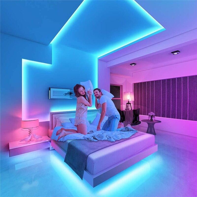 Rola 5M Banda LED SMD 3528 Multicolora Impermeabila cu Telecomanda