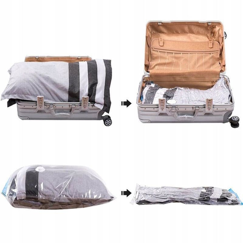 Sac pentru vidat 60x80 cm pentru textile reutilizabil inchidere glisor transparent