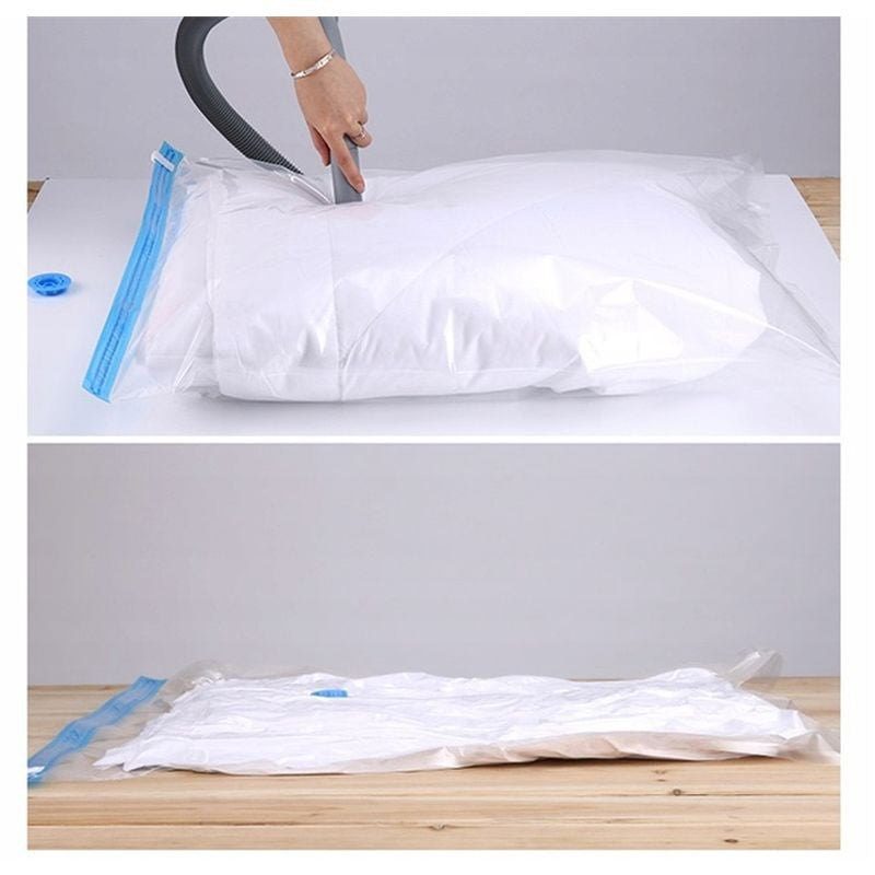 Sac pentru vidat 60x80 cm pentru textile reutilizabil inchidere glisor transparent