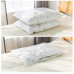 Sac pentru vidat 80x110 cm haine paturi economisire spatiu inchidere glisor transparent