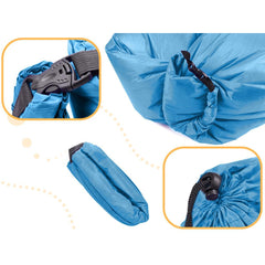 Saltea autogonflabila pentru camping plaja sau piscina tip sezlong 230 - 70cm culoare Albastru