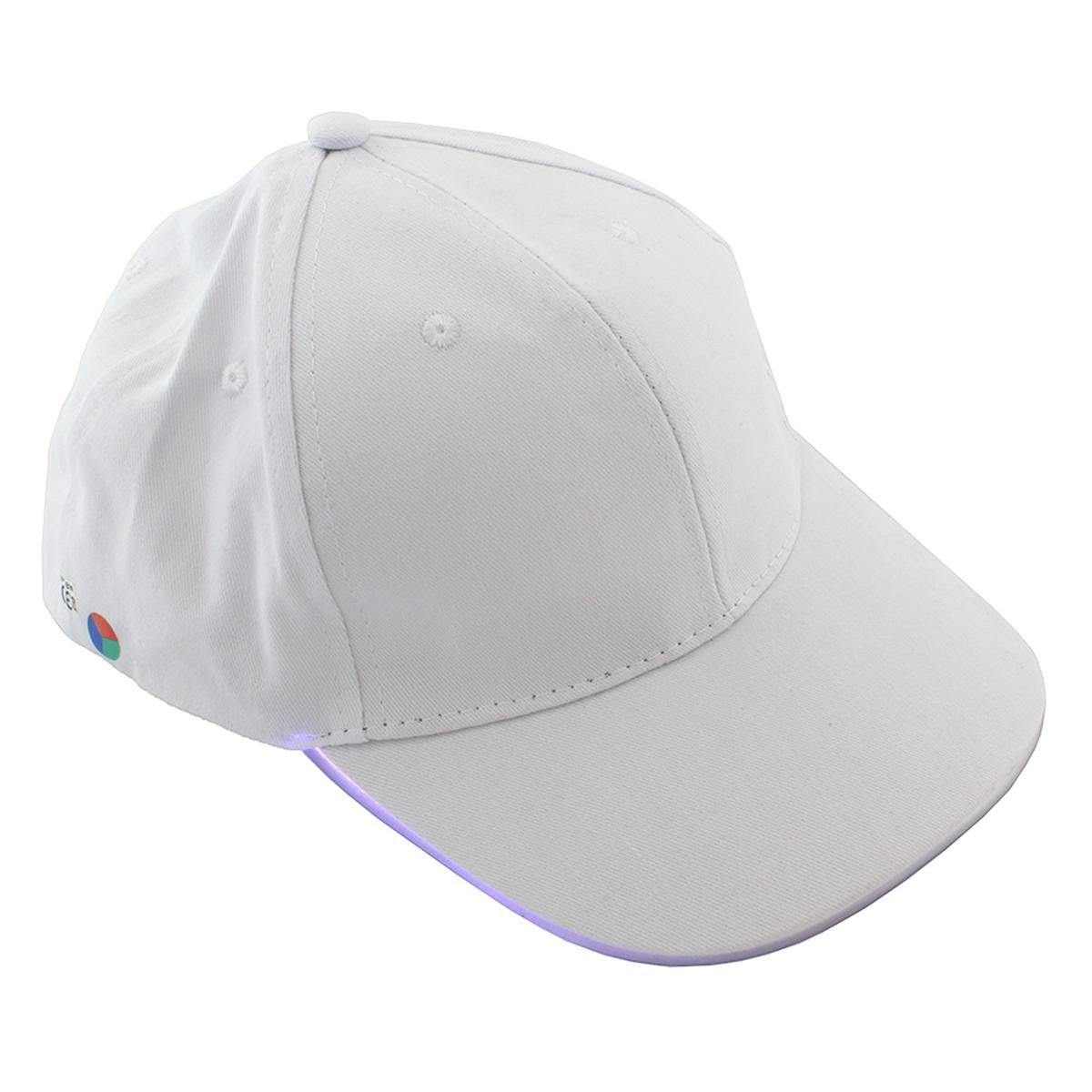 Sapca de tip baseball cu cozoroc Iluminat RGB Alba reglabila