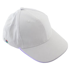 Sapca de tip baseball cu cozoroc Iluminat RGB Alba reglabila