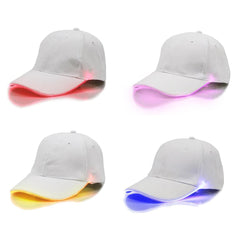 Sapca de tip baseball cu cozoroc Iluminat RGB Alba reglabila