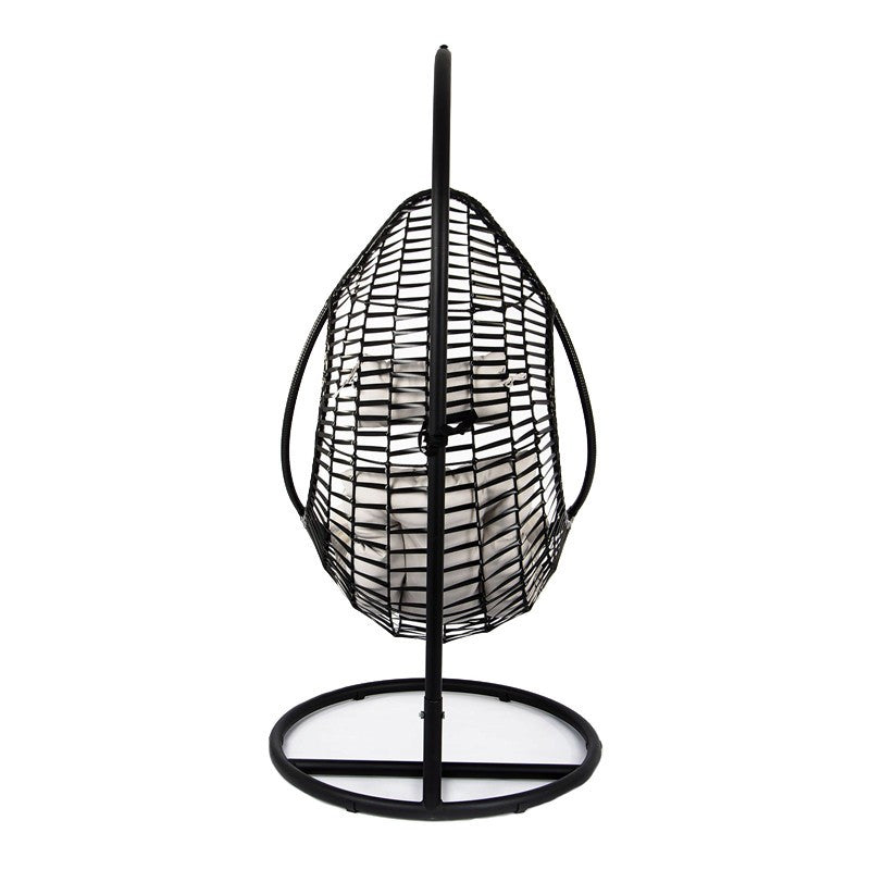 Scaun balansoar suspendat delux 70x86x194 cm perna cu tetiera ratan sintetic