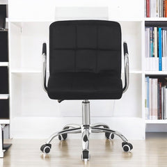 Scaun de birou conferinta inaltime reglabila manere cromate roti pivotante velur negru