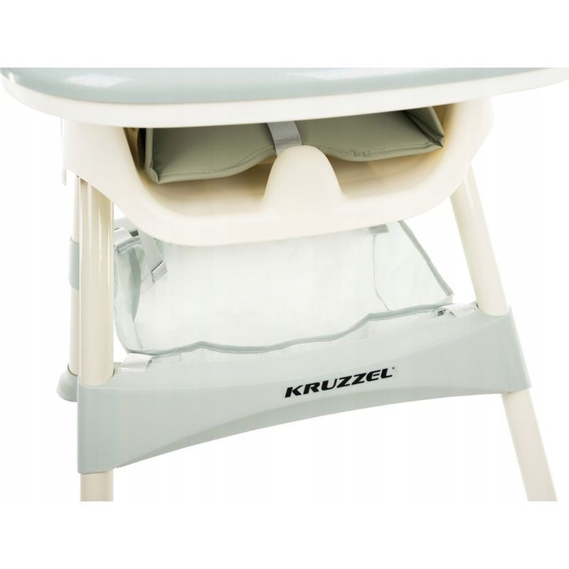 Scaun de masa pentru bebelusi 2 in 1 prindere in 5 puncte 60X92X75 cm tava reglabila verde