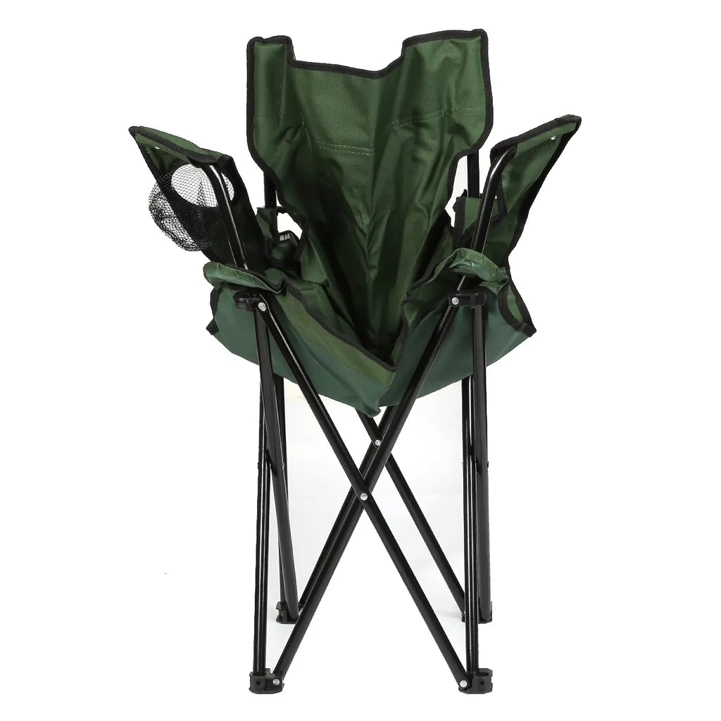 Scaun pentru camping pliabil si portabil suport pahar 50x82x80 cm verde
