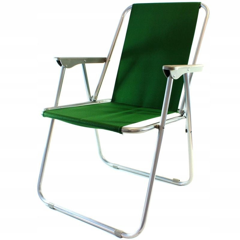 Scaun pliabil cotiere sarcina 100 kg cadru otel culoare verde
