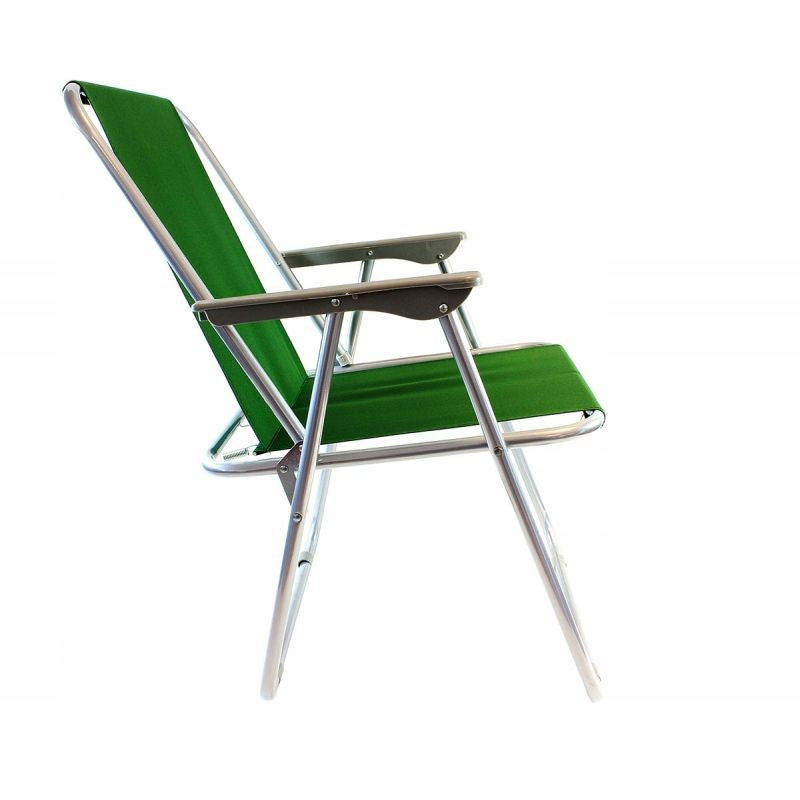 Scaun pliabil cotiere sarcina 100 kg cadru otel culoare verde