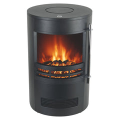 Semineu electric 2000w 2 trepte incalzire termostat efect Flacara Reala cuplabil individual rotund