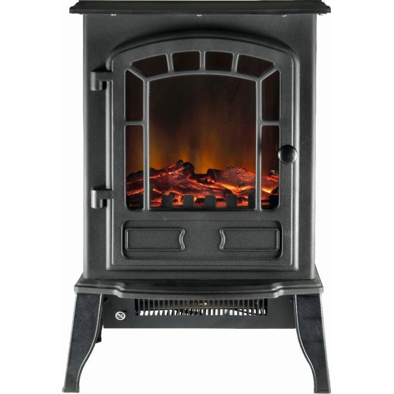 Semineu electric Panoramic negru 2000 w 2 trepte de incalzire