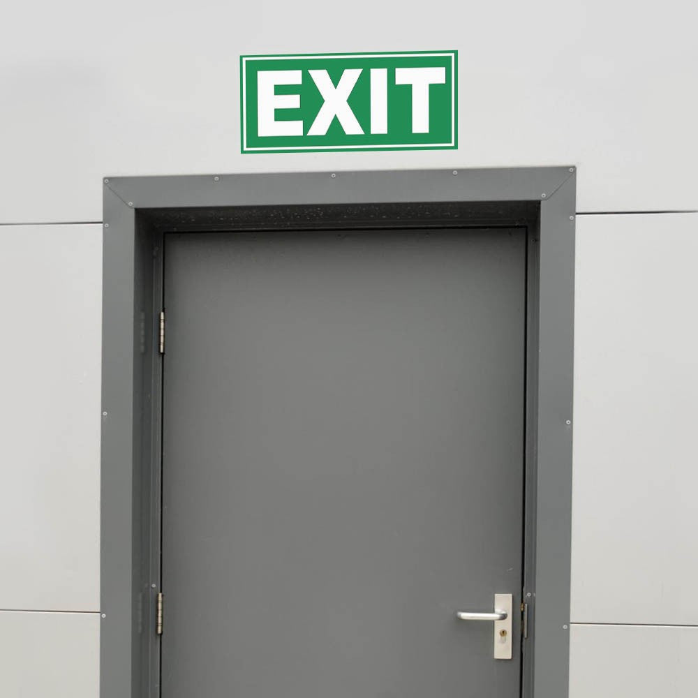 Semn de siguranta Exit fosforescent Vinil Autoadeziv