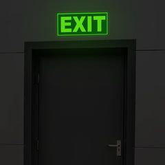 Semn de siguranta Exit fosforescent Vinil Autoadeziv