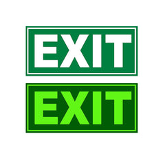 Semn de siguranta Exit fosforescent Vinil Autoadeziv
